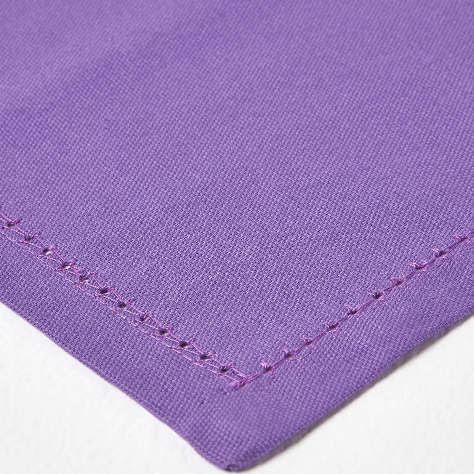 Plain Cotton Fabric 4 Napkins Set | 45cm x 45cm | Purple