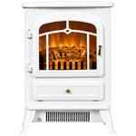 Fireplace Stove Heater Log Burning Flame Electric 950/1850w | One Size | White