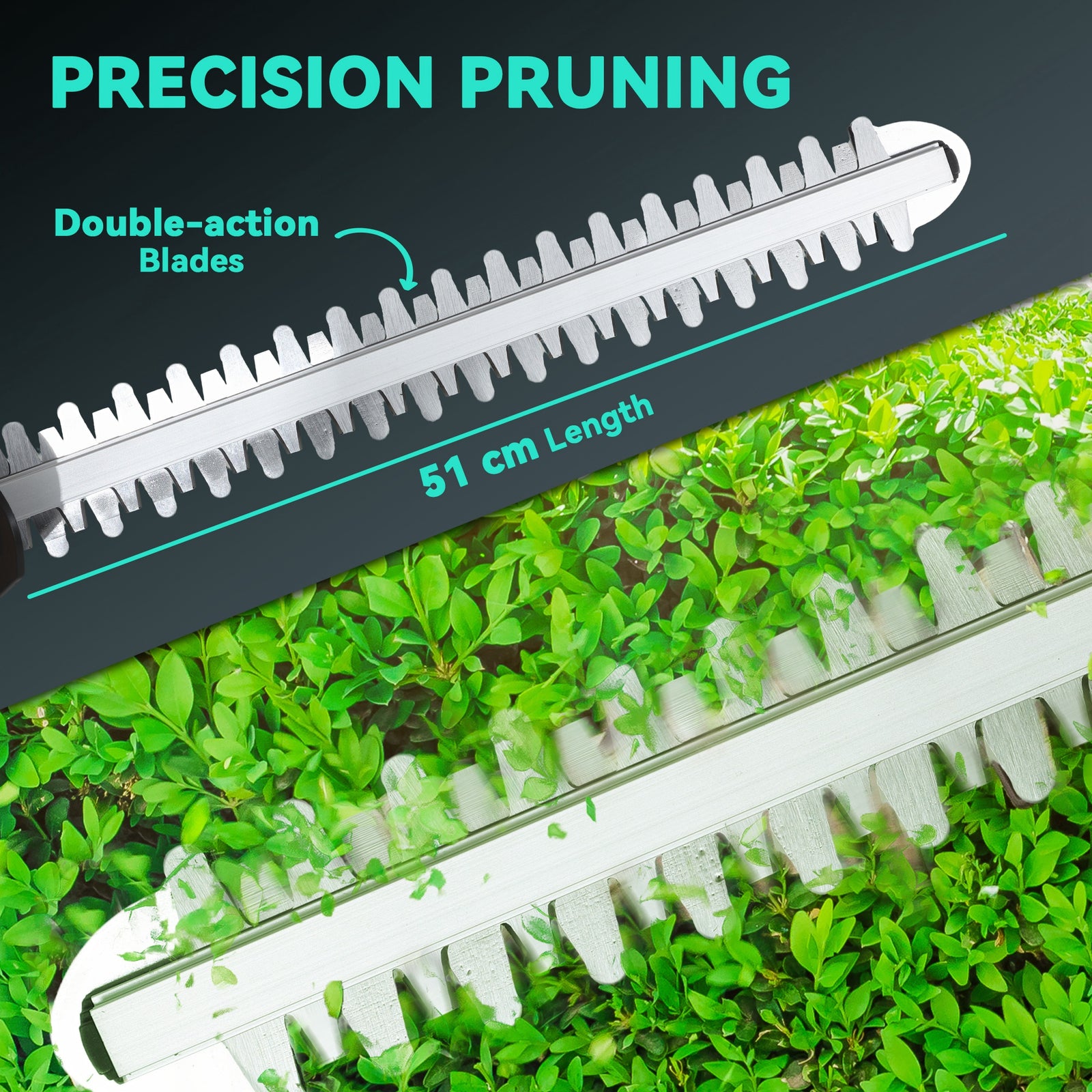 Cordless Hedge Trimmer, 51cm Blade