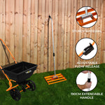 Rotary Spreader & 50cm Lawn Leveller | Orange