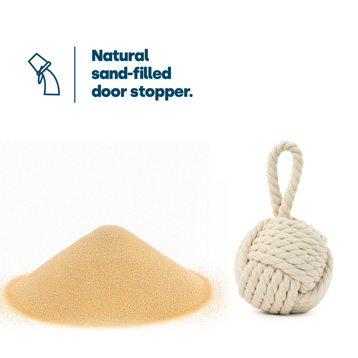 Livivo Weighted Rope Knot Door Stopper With Carry Handle