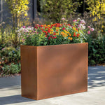 Long Zinc Galvanised Tall Trough Planter | 90cm x 30cm x 60cm | Copper