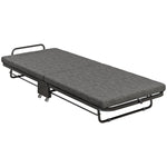 Single Folding Bed With Mattress Foldable On Wheels