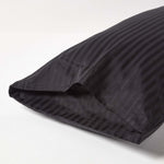 Egyptian Cotton Satin Stripe Housewife Pillowcase 330 Tc | 48 x 74cm | Black