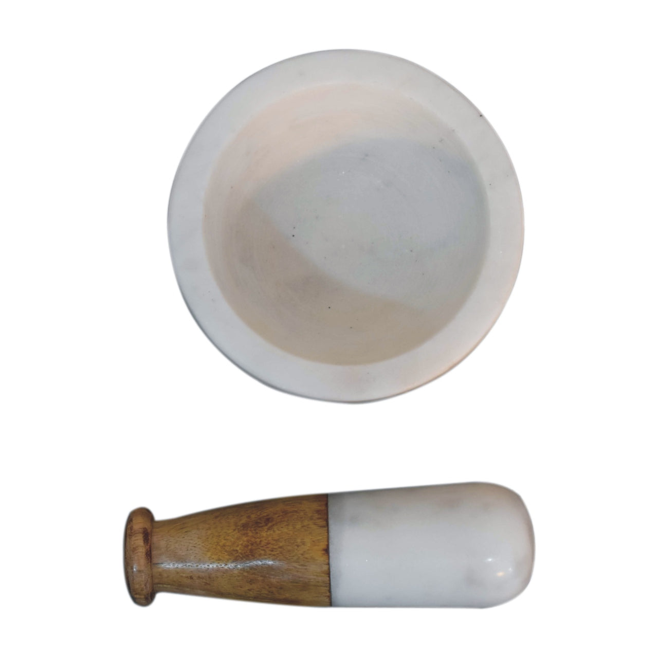 Marble Pestle & Mortar | Large | Brown & White