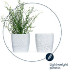 12cm Plant Pots Set Of 3 - White Sandstone
