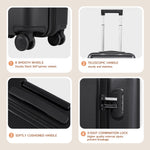 Hardside Carry-on Suitcase With Spinner Wheels | Black