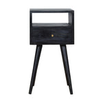 Solid Wood Mini Ash Black Bedside