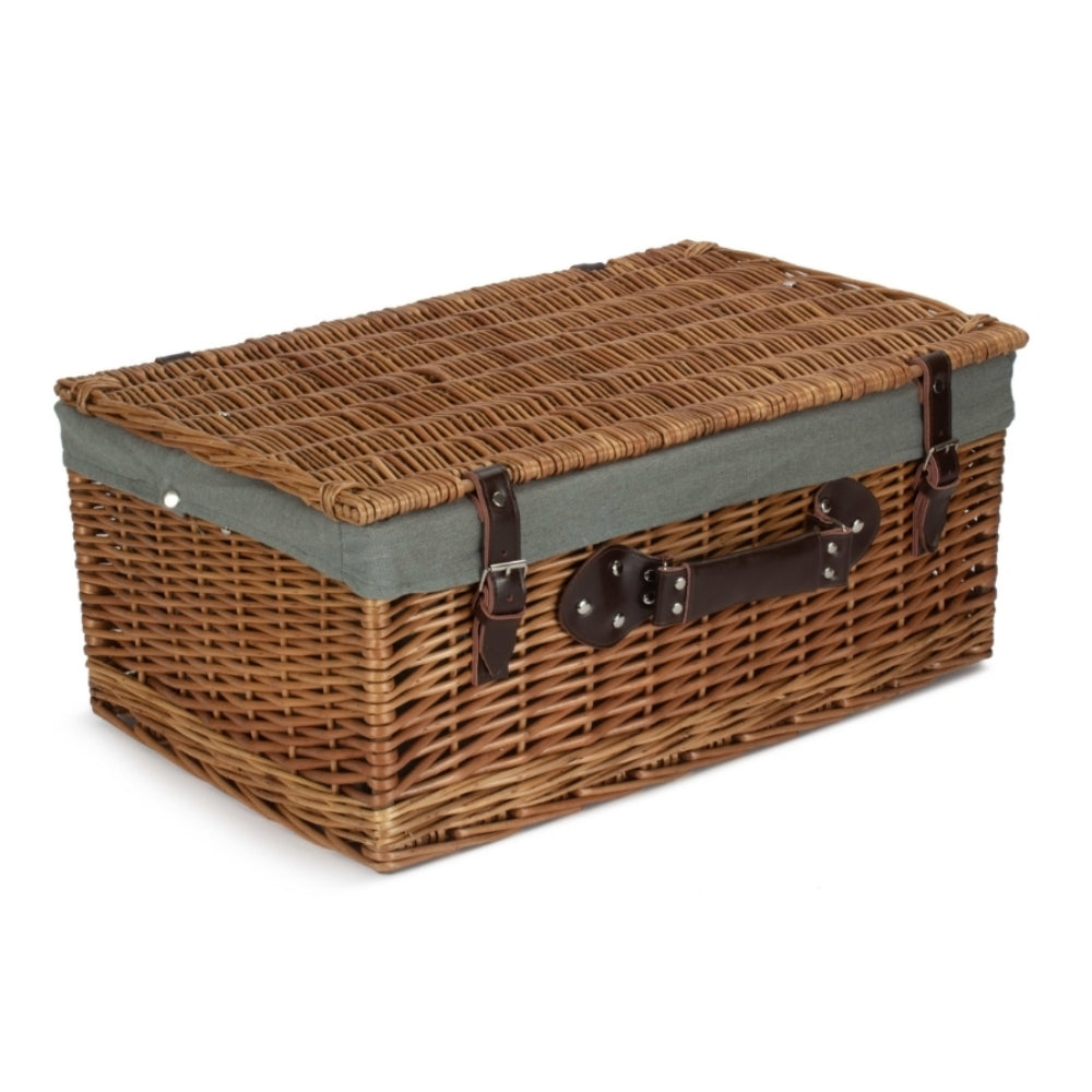 Wicker 56cm Double Steamed Picnic Basket | Gray