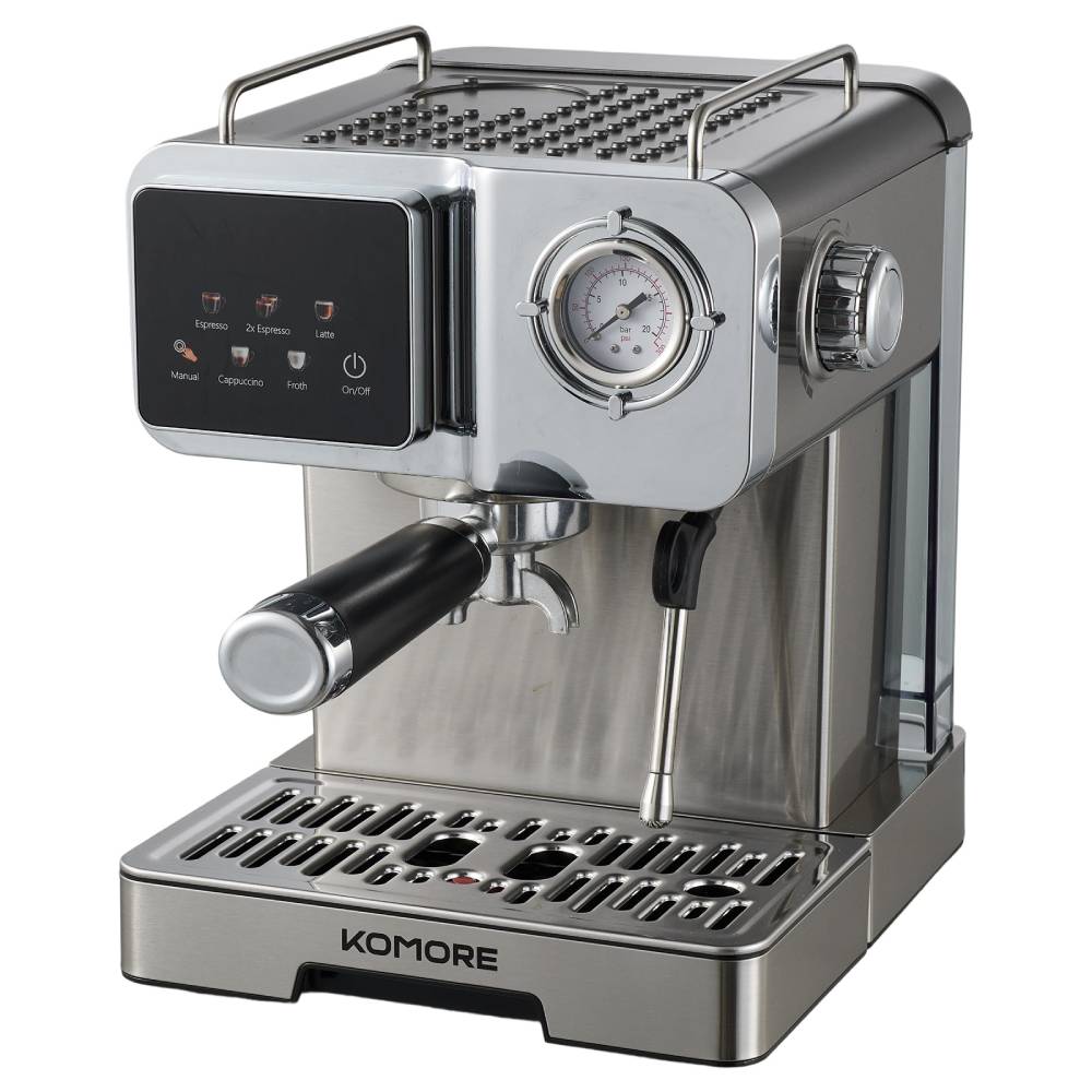 1350w Semi-automatic Espresso Machine With Pressure Gauge & 20-bar Pump