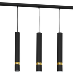Joker Contemporary Pendant Lamp 5xgu10 Hand Made Cylindrical Style Light | Black & Gold
