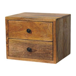 Solid Wood Solis 2-drawer Oak-ish Wall Mounted Nightstand