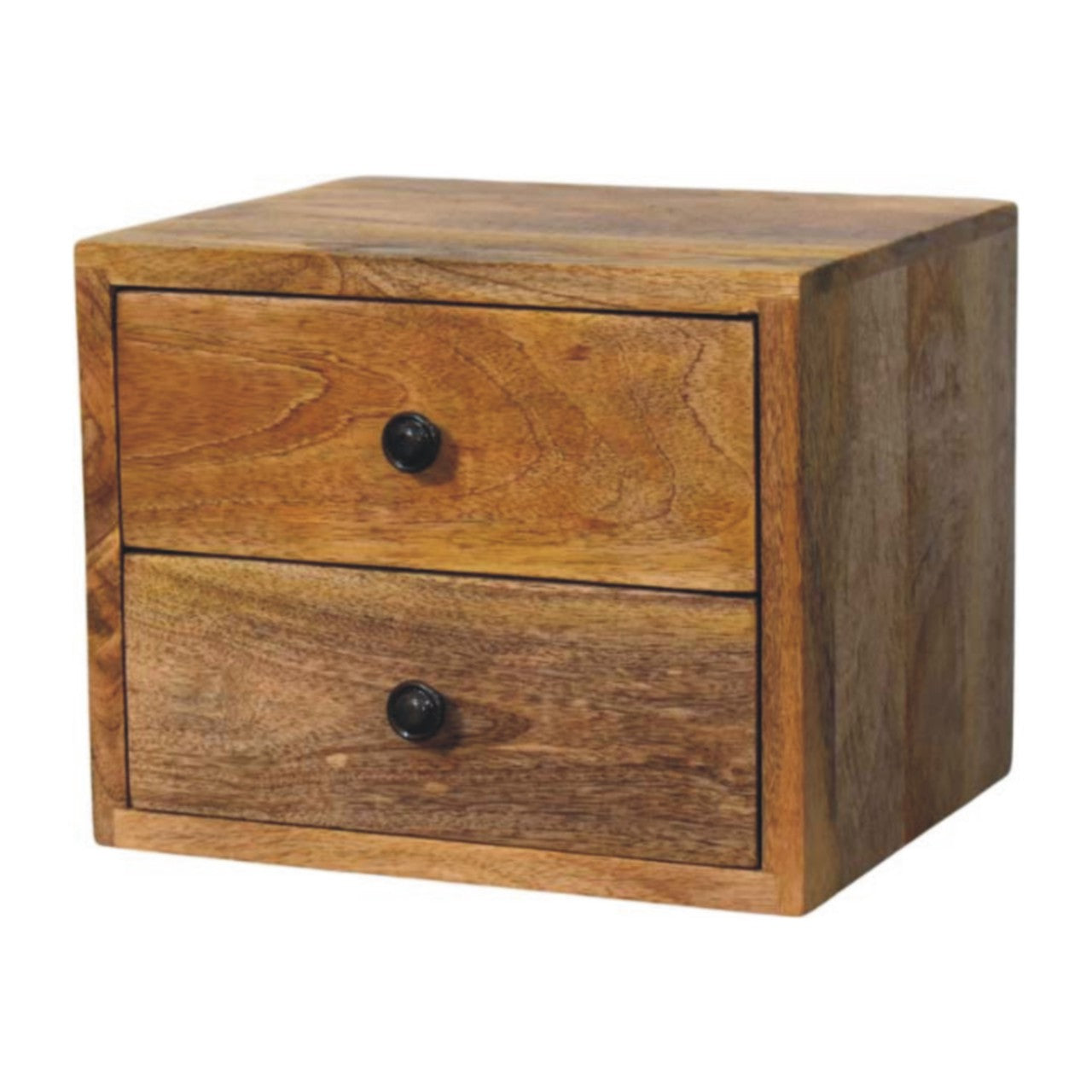 Solid Wood Solis 2-drawer Oak-ish Wall Mounted Nightstand
