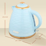 Electric Kettle, Swivel Blue Ripple | Blue