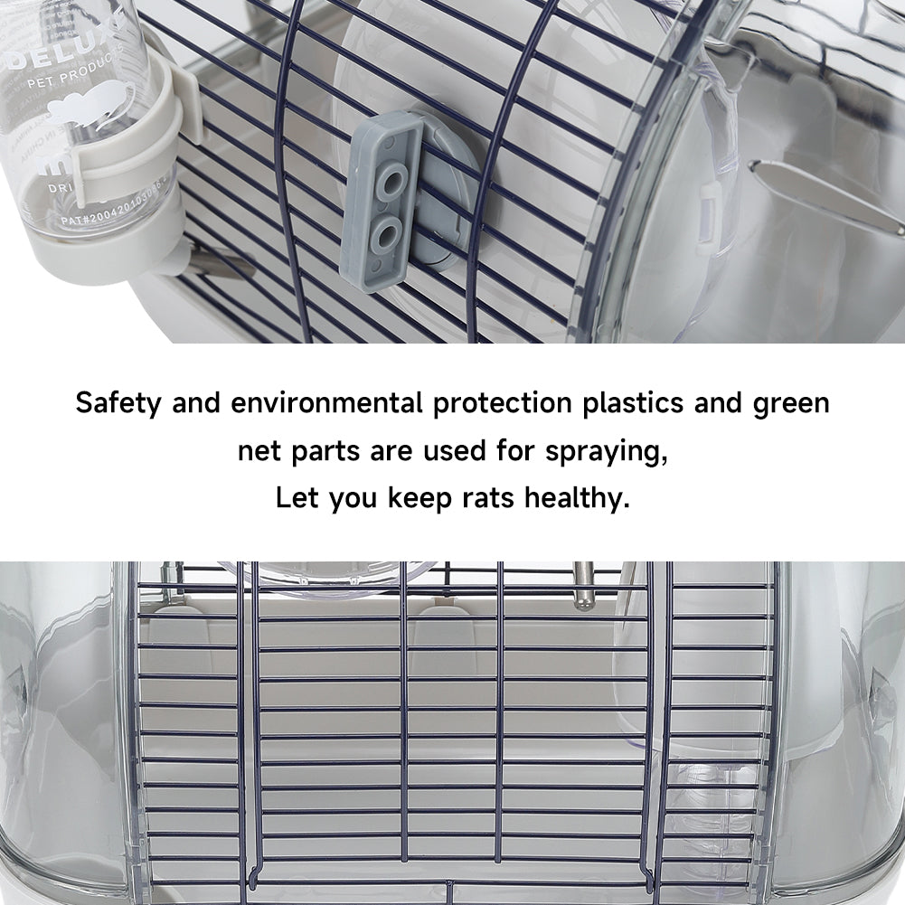 Crystal Hamster Cage Basic Outdoor Cage For Viewing Pet Cages | Grey