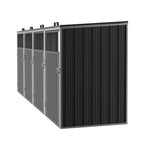 4 Bin Storage Shed – Heavy-duty Galvanized Steel Outdoor Bin Store With Lift-up Lids & Lockable Doors | Anthracite