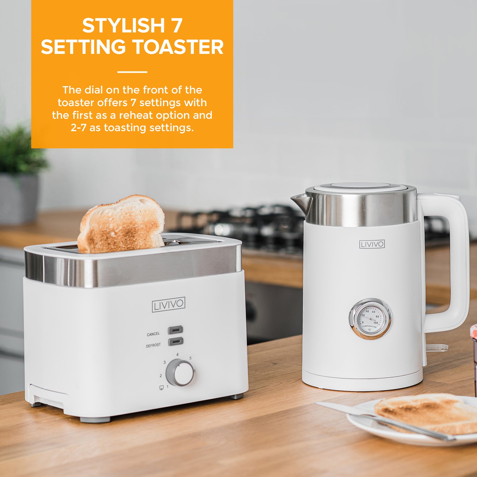 Sirius 2 Slice Toaster | White
