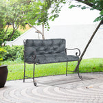 2 Seater Garden Bench Cushion Outdoor Seat Pad With Ties | Dove Gray