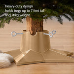 Premium Christmas Tree Stand With 1l Water Reservoir | Gold