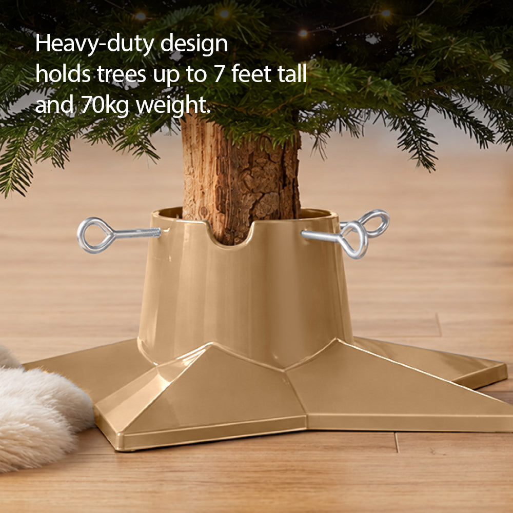 Premium Christmas Tree Stand With 1l Water Reservoir | Gold