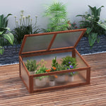 Wooden Cold Frame Greenhouse 100x65x40cm | Brown