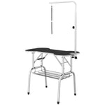 Pet Foldable Grooming Table W/ Adjustable Arm Non-slip Tabletop Leash