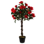 Artificial Red Rose Tree Wedding Twisted Vine Detail 90cm