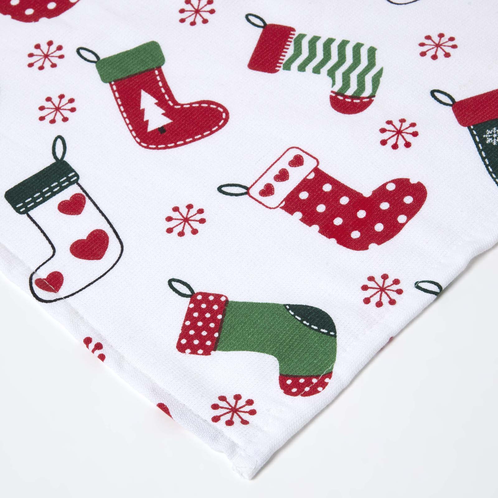 Stockings Christmas Tea Towel