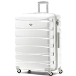 29" Large Suitcase Check-in Hold Luggage Hard Shell 4 Wheels Tsa Lock | Large | White