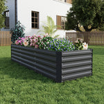 Rectangular Garden Bed – Durable Steel Planter With Safe Edges, 240cm W X 80cm D X 45cm H, Spacious Vegetable Growing Area