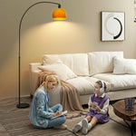 Modern Standing Lamp With Shade & Foot Switch | Black