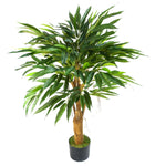 Artificial 100cm Realistic Artificial Tree Longifolia Ficus Natural Trunk