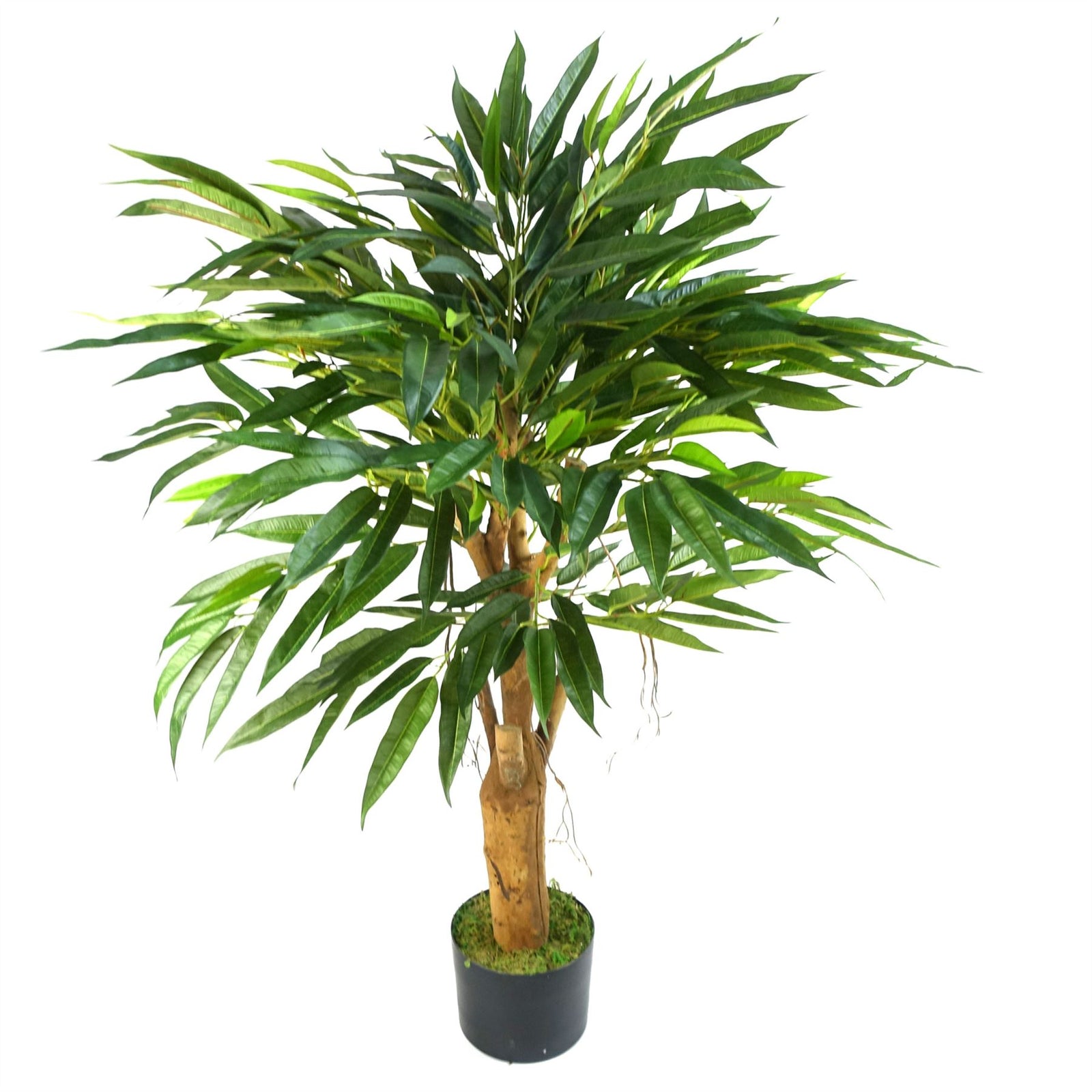 Artificial 100cm Realistic Artificial Tree Longifolia Ficus Natural Trunk