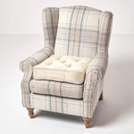 Faux Suede Armchair Booster Cushion | 50cm x 50cm | Cream
