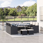11pc Rattan Dining Set Patio Conservatory