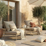 Sorella 2 Seat Patio Conversation Set | Beige