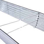 Garden Bed Oval-shaped Galvanized Steel Raised  Galvanized Planter Box Garden Planter With Metal | Large | Galvanized Silver