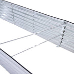 Garden Bed Oval-shaped Galvanized Steel Raised  Galvanized Planter Box Garden Planter With Metal | Large | Galvanized Silver