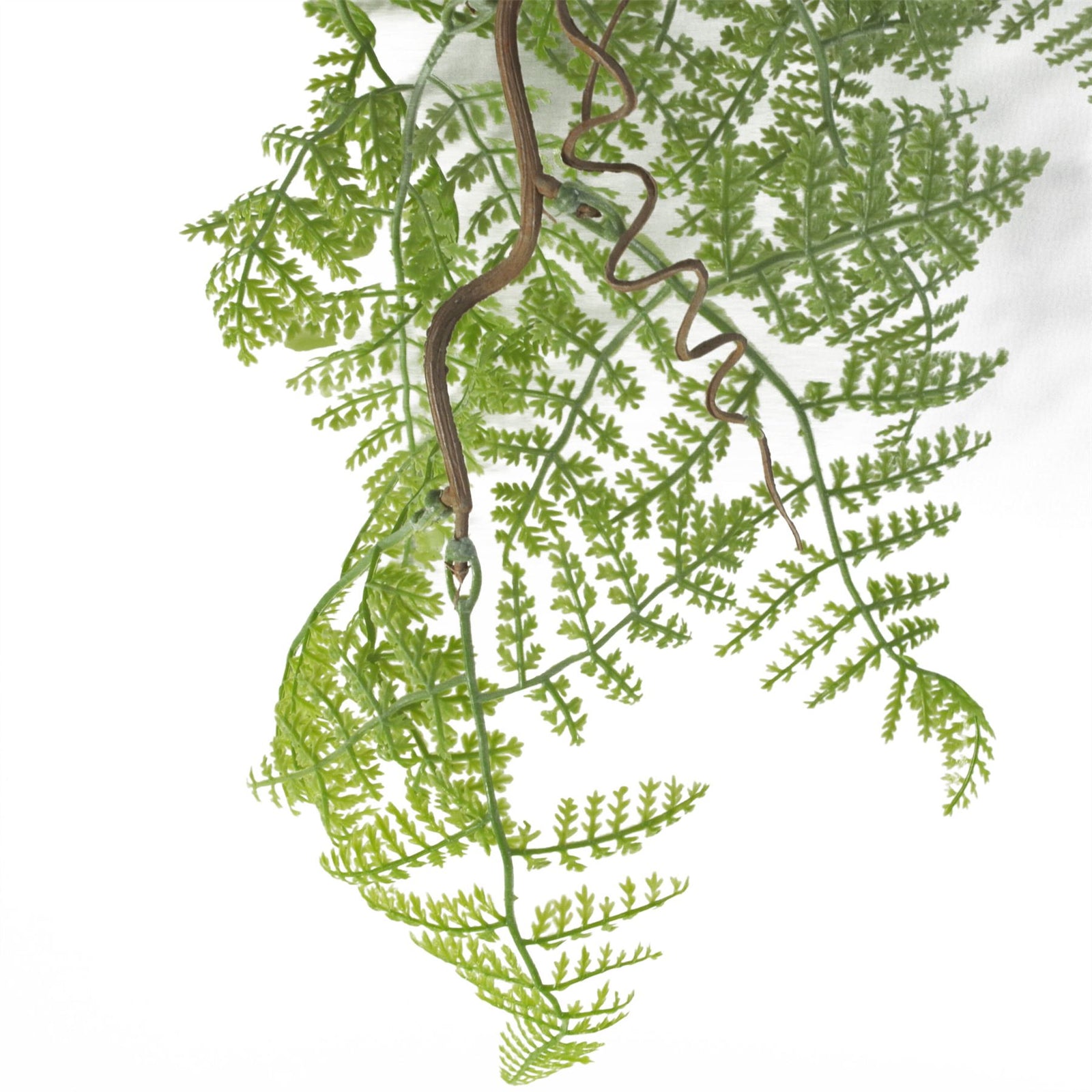 6 X 100cm Artificial Hanging Maidenhair Fern Plant Light Green
