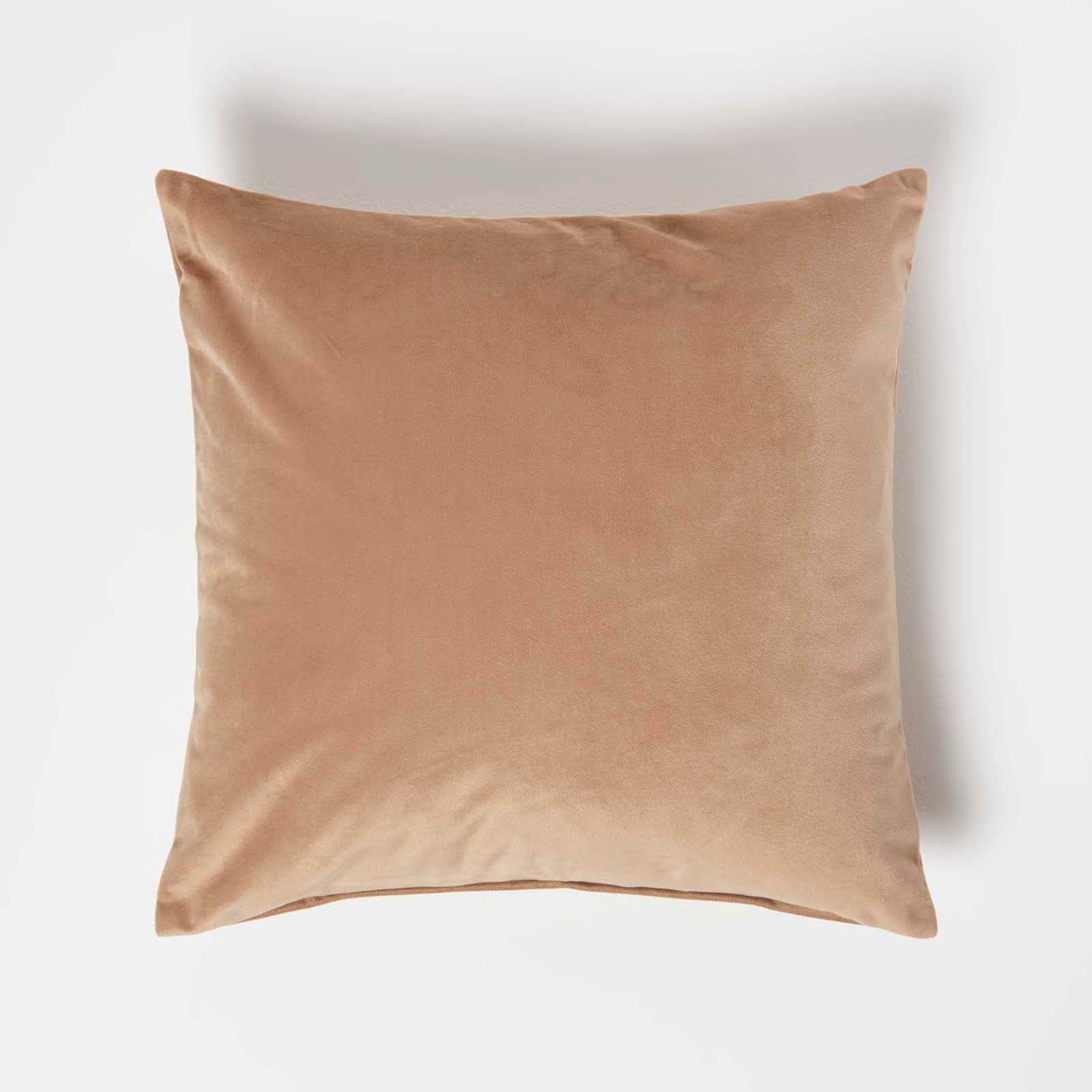 Velvet Cushion With Microfibre Insert | 45cm x 45cm | Beige