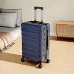Rolling Hardshell Luggage Travel Suitcase 24" | Blue