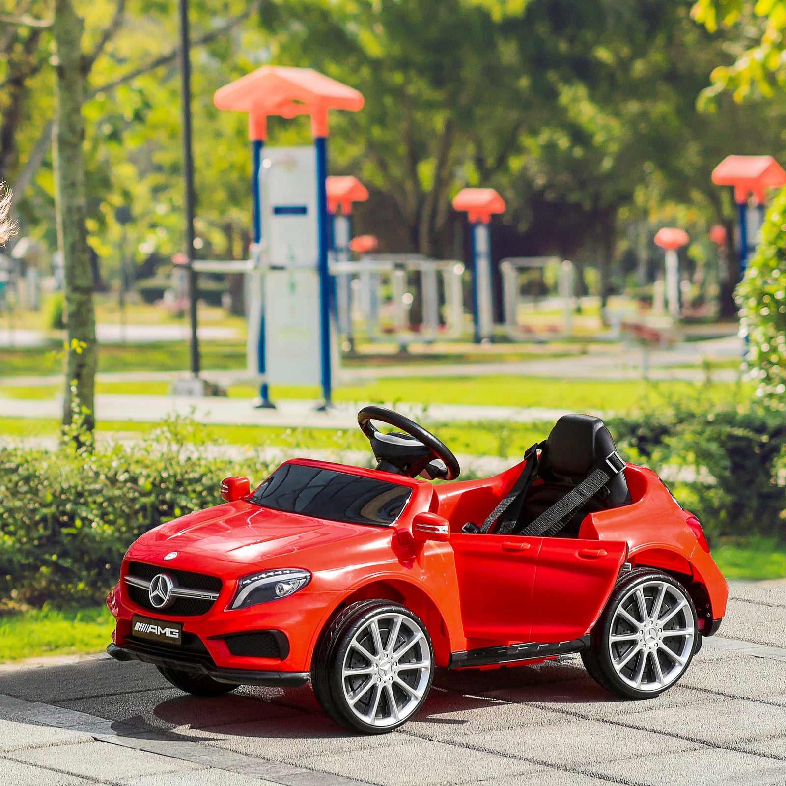 6v Licensed Mercedes Benz Kids Ride On Car W/ Remote Light Music | Red