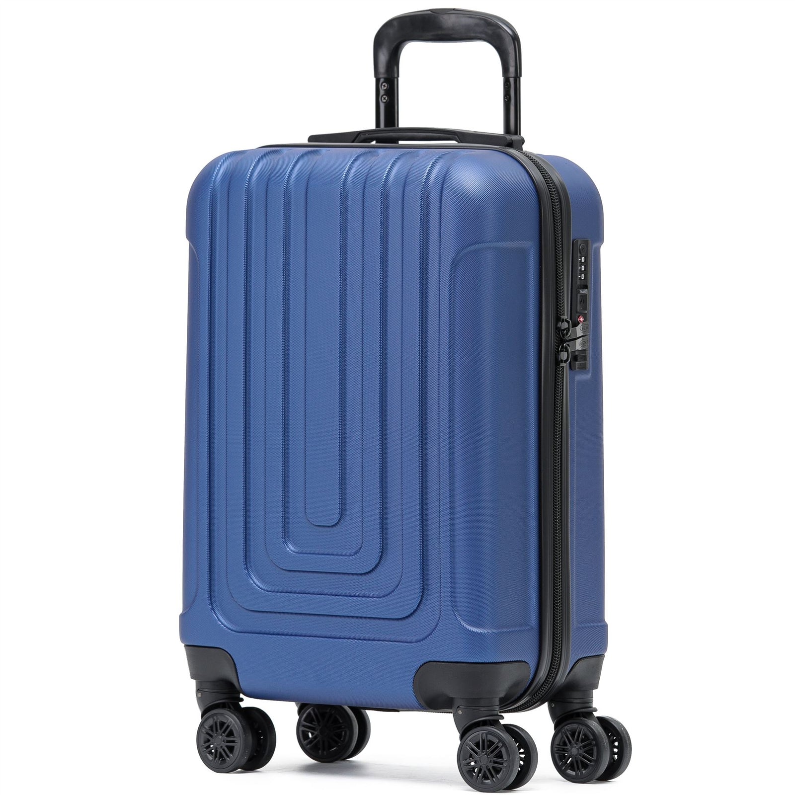 55x35x20cm Cabin Carry Bag Hard Shell Suitcase 100+ Airline Approved | Cabin | Navy Blue
