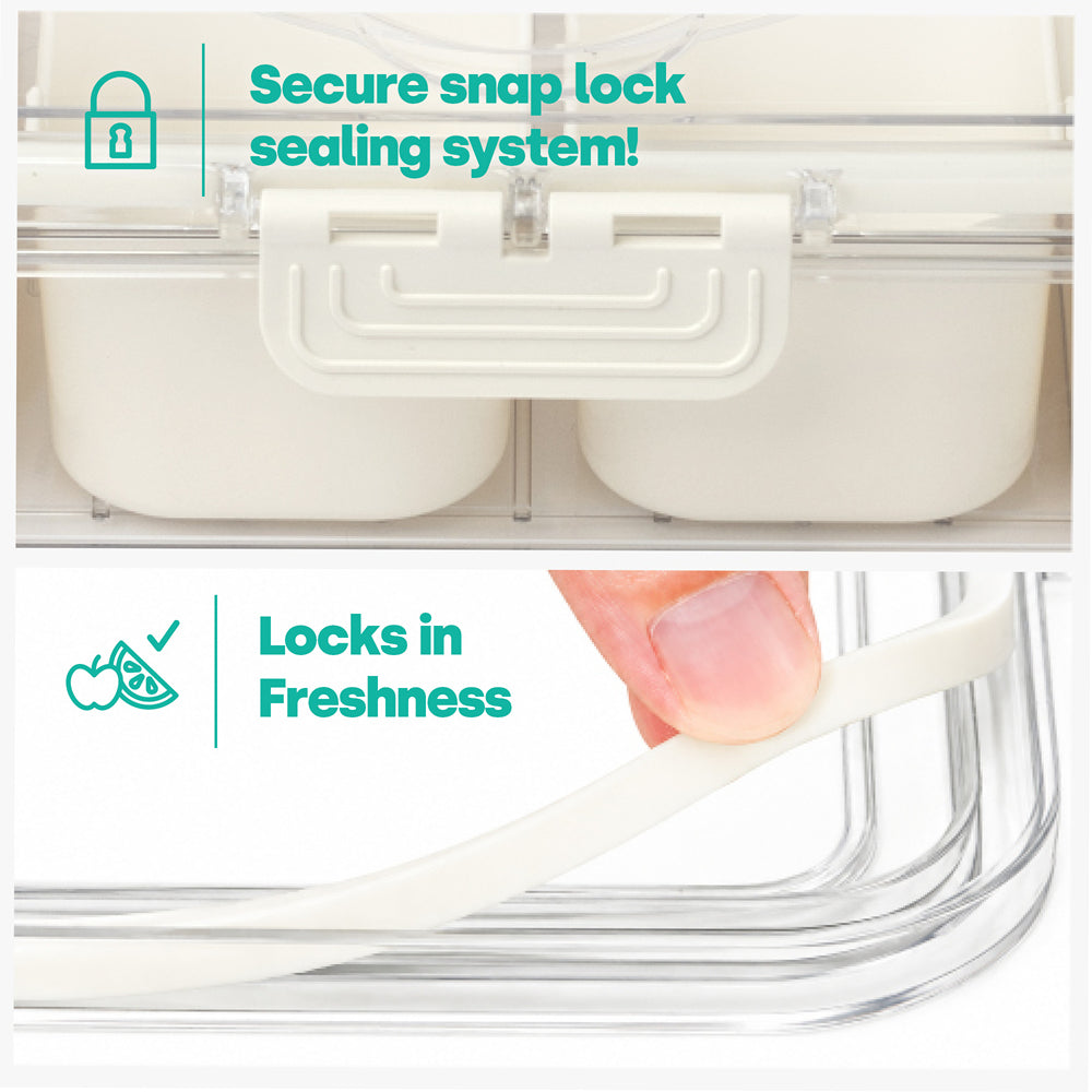 Livivo 4 Compartment Snack Organiser Box Bpa Free Container