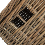 Wicker Antique Wash Vintner Storage Picnic Basket | Small | Gray