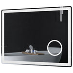 Led Lighted Bathroom Mirror With 3x Magnifying Mirror