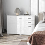 Sideboard Kitchen Storage Cabinet 2 Drawers And Shelves | One Size | Ivory