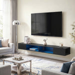 Tv Stand With Rgb Led Lights For 75-inch Tv | Black