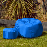 Classic Indoor Outdoor Bean Bag & Pouffe Chair | Blue