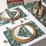 Festive Forest 100% Cotton Green Christmas Tablecloth | 137 x 229cm | Green